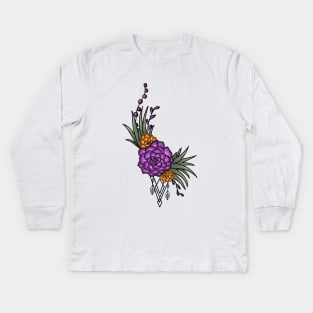 Halloween succulents Kids Long Sleeve T-Shirt